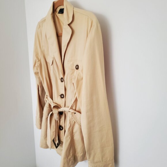 Cami Women's Banana Color Belted Safari Style Jacket  18 - Picture 3 of 12